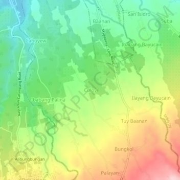 Mapa topográfico Culoy, altitud, relieve
