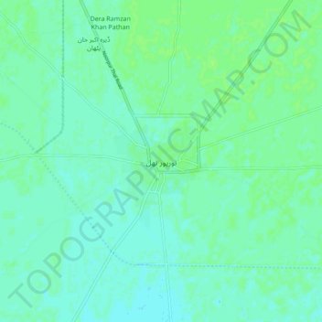 Mapa topográfico Noorpur Thal, altitud, relieve