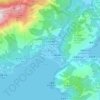Mapa topográfico Pui O, altitud, relieve