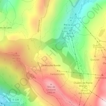 Mapa topográfico Le Grand Plénay, altitud, relieve