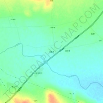 Mapa topográfico Dayawan, altitud, relieve
