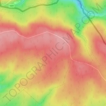 Mapa topográfico Le Bel Aune, altitud, relieve