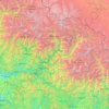 Mapa topográfico Chamoli, altitud, relieve