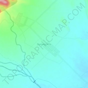 Mapa topográfico Dumagueña, altitud, relieve