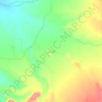 Mapa topográfico Al Arish, altitud, relieve