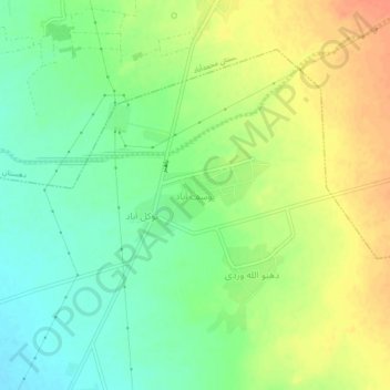 Mapa topográfico یوسف آباد, altitud, relieve