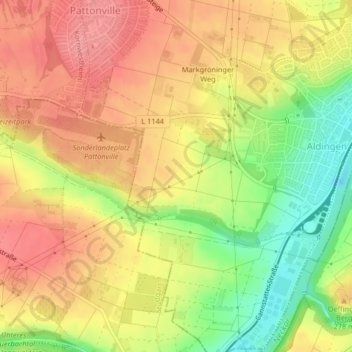 Mapa topográfico Mußenweg, altitud, relieve