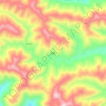 Mapa topográfico Luohua, altitud, relieve