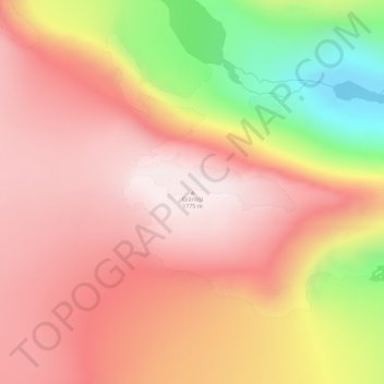 Mapa topográfico Grånosi, altitud, relieve