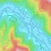 Mapa topográfico Flå, altitud, relieve