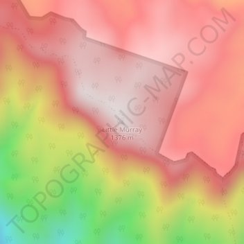 Mapa topográfico Little Murray, altitud, relieve