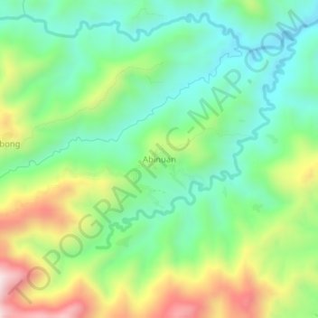 Mapa topográfico Abinuan, altitud, relieve