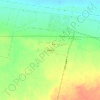Mapa topográfico Hatem Et Taei, altitud, relieve