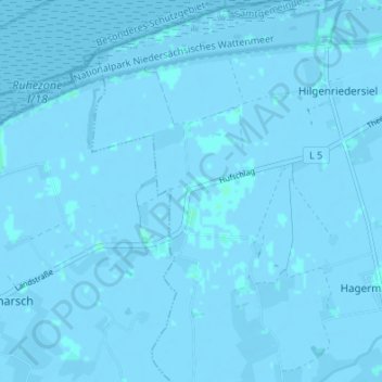 Mapa topográfico Hufschlag, altitud, relieve