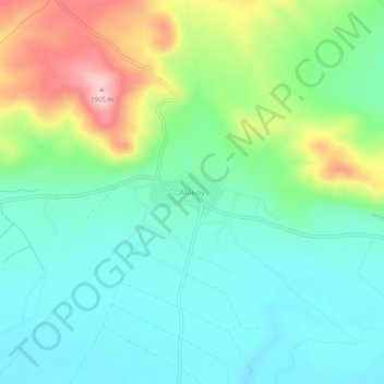 Mapa topográfico Alaköy, altitud, relieve