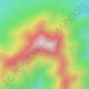 Mapa topográfico Tinguá, altitud, relieve