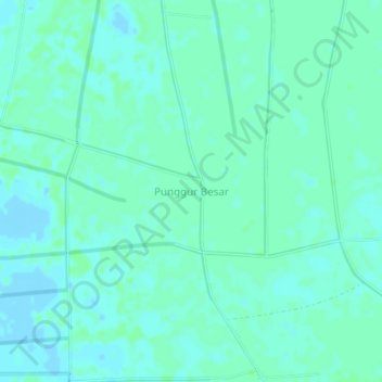 Mapa topográfico Punggur Besar, altitud, relieve