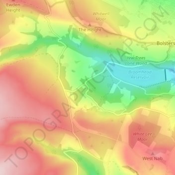 Mapa topográfico Wigtwizzle, altitud, relieve
