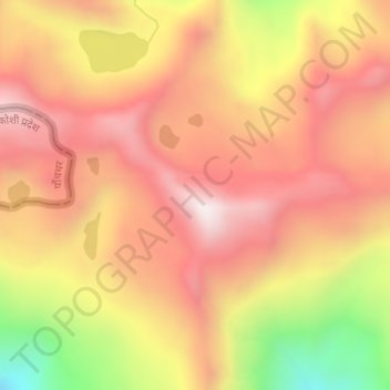Mapa topográfico Danfebir, altitud, relieve