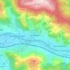 Mapa topográfico Grunbach, altitud, relieve