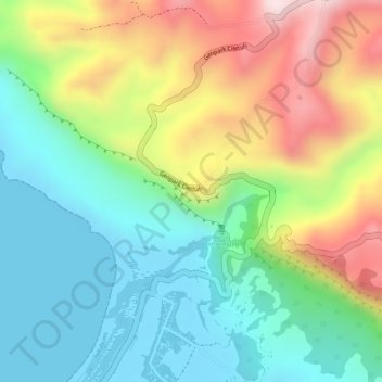 Mapa topográfico Puncak Darma, altitud, relieve