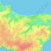 Mapa topográfico Borduro, altitud, relieve