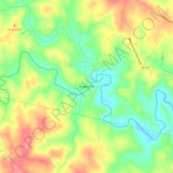 Mapa topográfico Soapstone, altitud, relieve