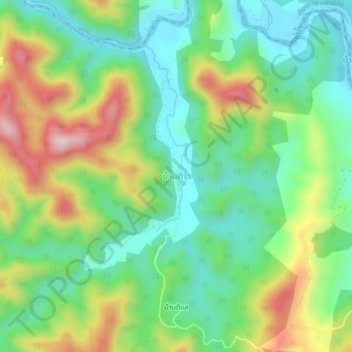 Mapa topográfico Ban Sira, altitud, relieve