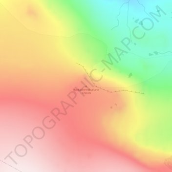 Mapa topográfico Bukkaskinnshjallane, altitud, relieve