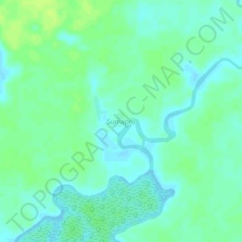 Mapa topográfico Sumapro, altitud, relieve