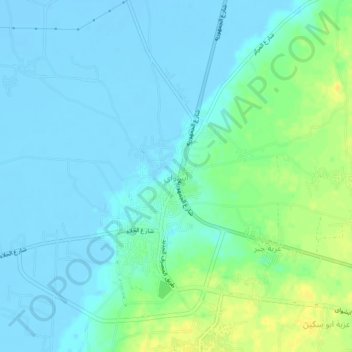Mapa topográfico أبشواى, altitud, relieve