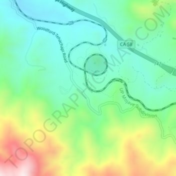 Mapa topográfico Walong, altitud, relieve