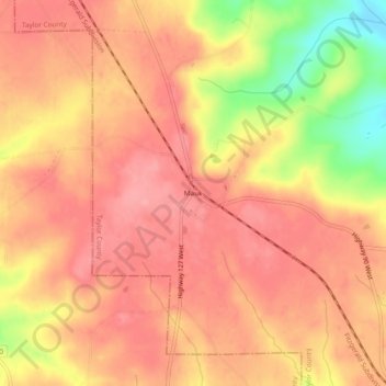 Mapa topográfico Mauk, altitud, relieve