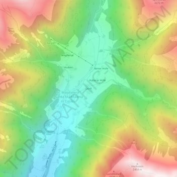 Mapa topográfico Dörfl, altitud, relieve