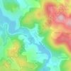 Mapa topográfico Les Vouas, altitud, relieve