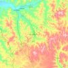 Mapa topográfico Arxan, altitud, relieve