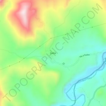 Mapa topográfico Itaibe, altitud, relieve