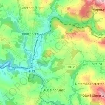 Mapa topográfico Kaltenstein, altitud, relieve
