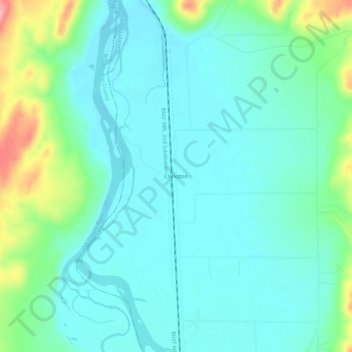 Mapa topográfico Clarkston, altitud, relieve