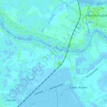 Mapa topográfico Dammsdeich, altitud, relieve