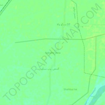Mapa topográfico Nabaho wala, altitud, relieve