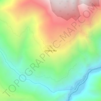 Mapa topográfico Tableria Alta, altitud, relieve