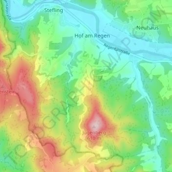 Mapa topográfico Vorderkohlstetten, altitud, relieve