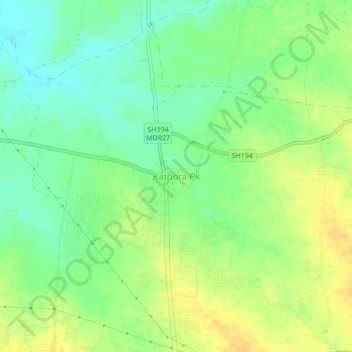 Mapa topográfico Kathora Bk, altitud, relieve