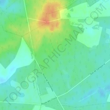 Mapa topográfico La Jarriere, altitud, relieve