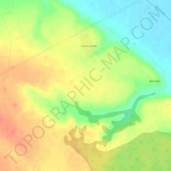 Mapa topográfico Llanura europea oriental, altitud, relieve