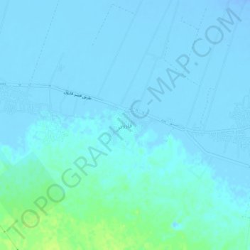 Mapa topográfico Qarun, altitud, relieve