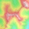 Mapa topográfico Razorback, altitud, relieve