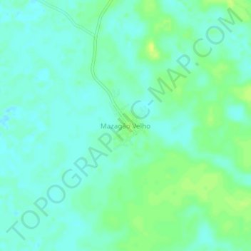 Mapa topográfico Mazagão Velho, altitud, relieve
