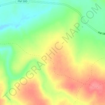 Mapa topográfico Big Thicket, altitud, relieve